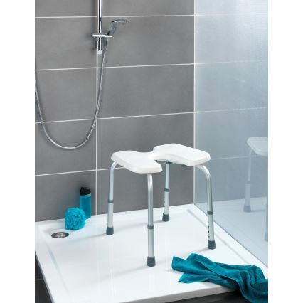 WENKO 206051100-Stolica SECURA 46x53,5 cm bela/srebrna