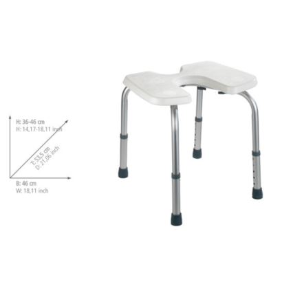 WENKO 206051100-Stolica SECURA 46x53,5 cm bela/srebrna