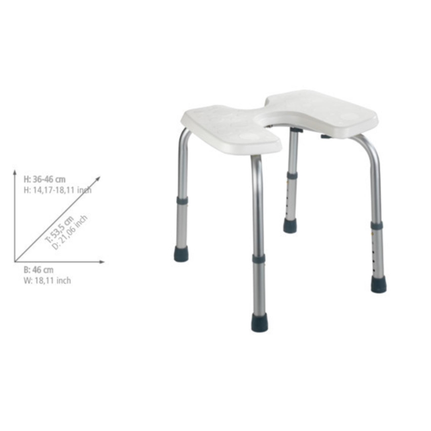 WENKO 206051100-Stolica SECURA 46x53,5 cm bela/srebrna