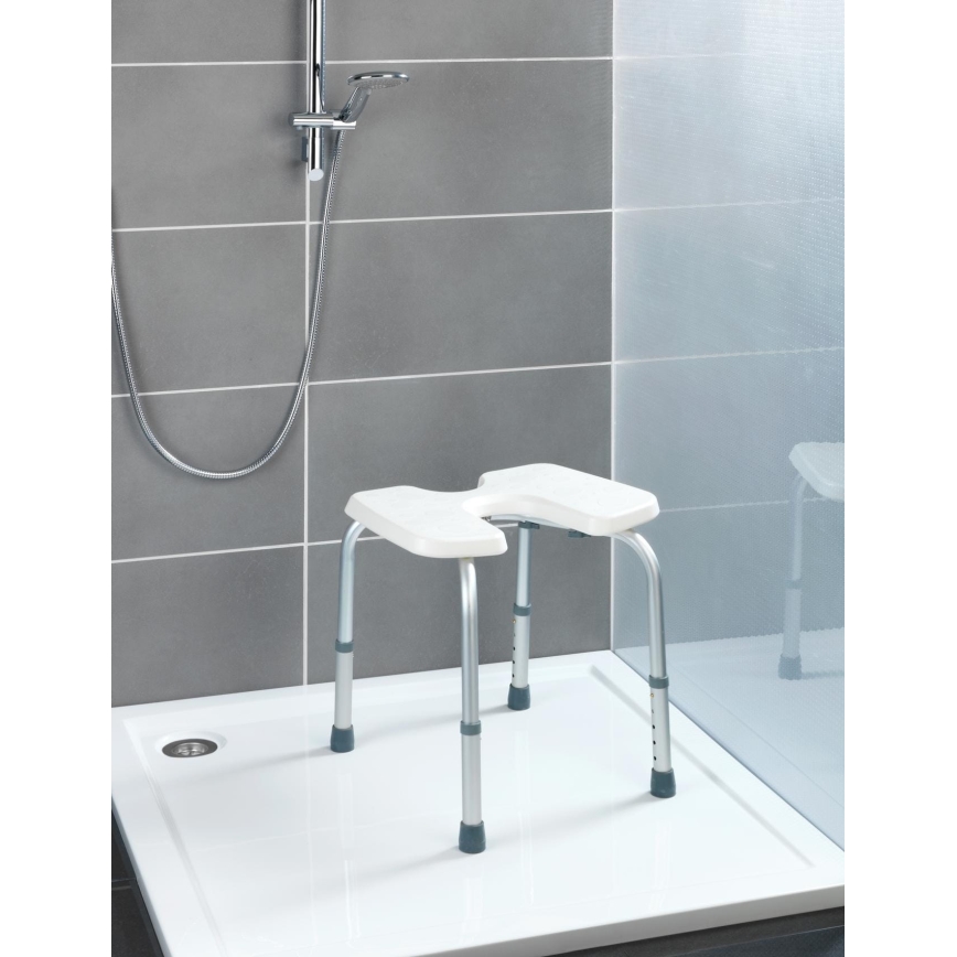 WENKO 206051100-Stolica SECURA 46x53,5 cm bela/srebrna