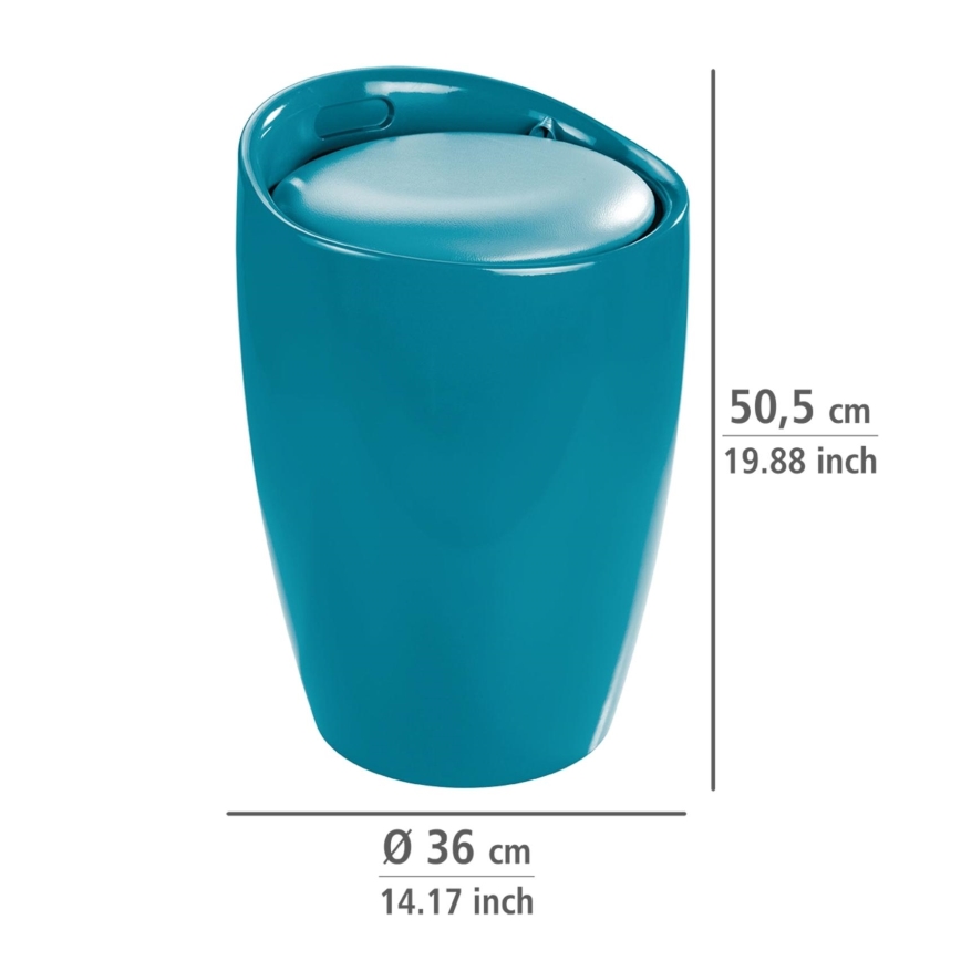 WENKO 20625100 - Stolica CANDY 36x50,5 cm tirkizna/crna