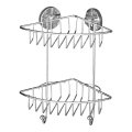 WENKO 20888100-Ugaona polica VACUUM-LOC RUND STAH 22,5x29,5 cm sjajni hrom