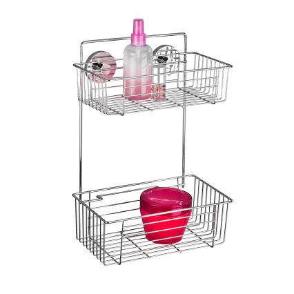 WENKO 20889100 - polica VACUUM-LOC RUND, čelik, 26 x 38 cm, sjajni hrom