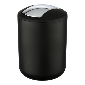 WENKO 21211100 - Kanta za smeće BRASIL 14x21 cm crna/sijajni hrom