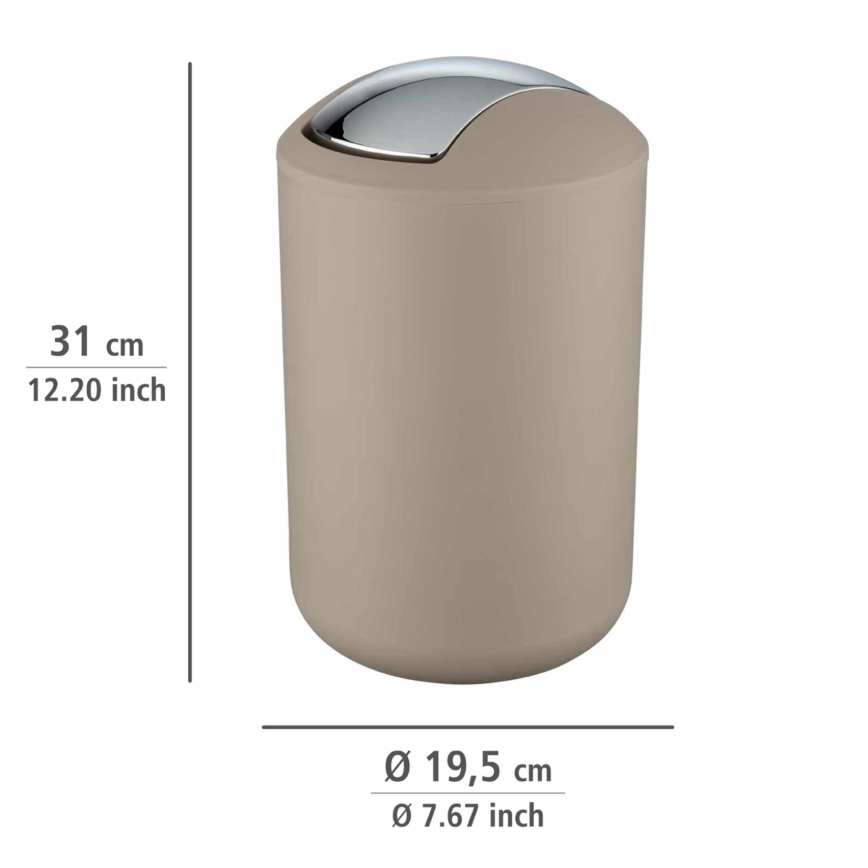 WENKO 21222100 - Kanta BRASIL 19,5x31 cm bež/sjajni hrom