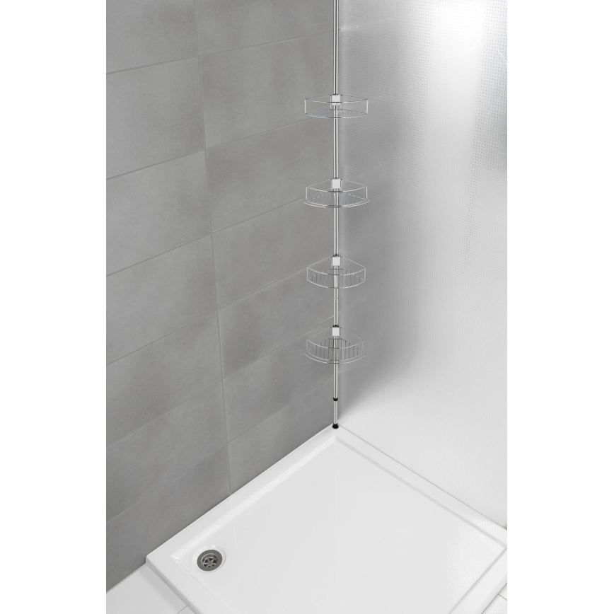 WENKO 21803100-Ugaona polica DOLCEDO 31x275 cm nerđajući/sjaj. hrom