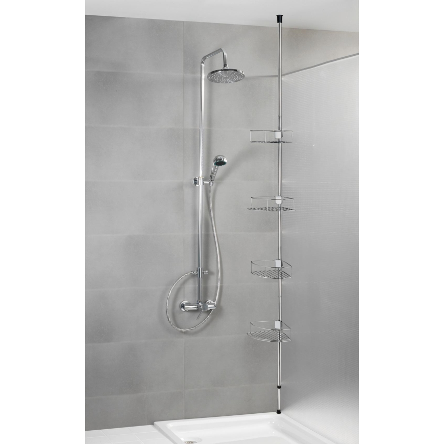 WENKO 21803100-Ugaona polica DOLCEDO 31x275 cm nerđajući/sjaj. hrom
