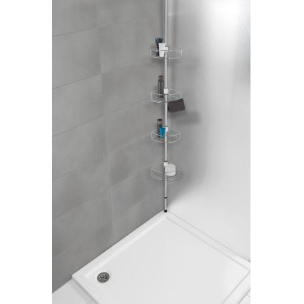 WENKO 21803100-Ugaona polica DOLCEDO 31x275 cm nerđajući/sjaj. hrom