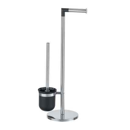 WENKO 21836800 - WC četka PARUS 25,5x57 cm nerđajući čelik/srebrna/crna
