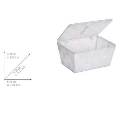 WENKO 22077100 - Korpa ADRIA 19x14 cm bela