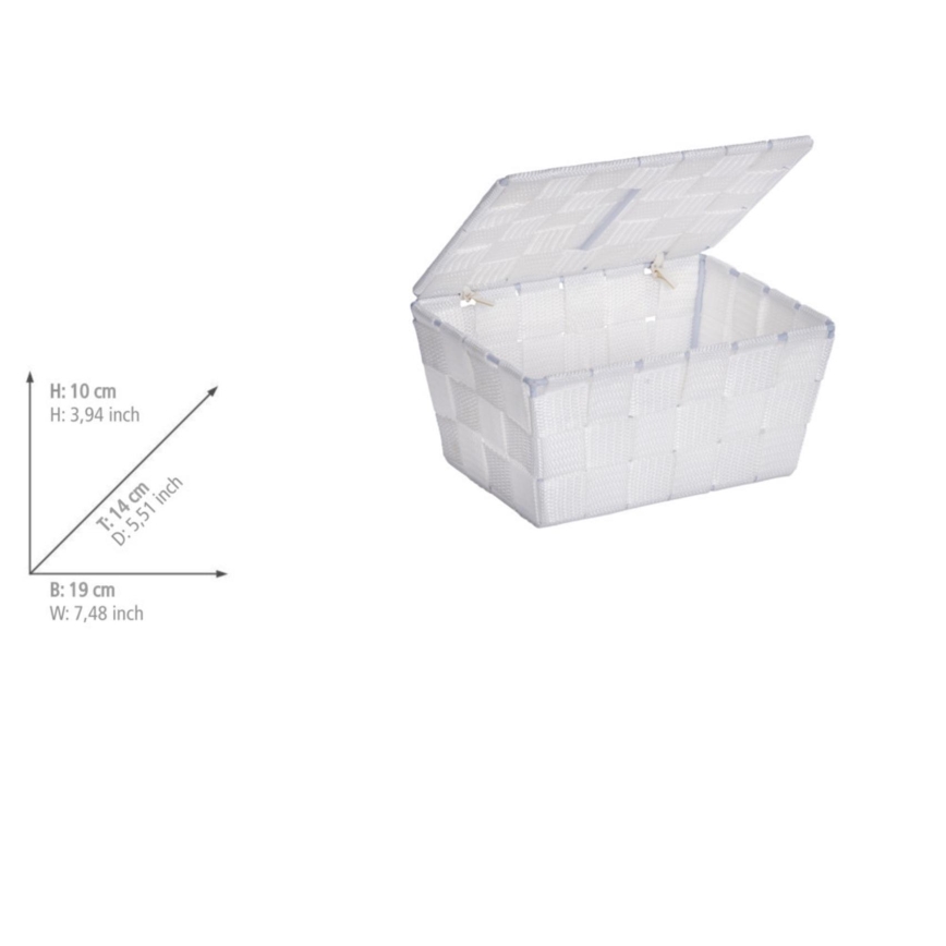WENKO 22077100 - Korpa ADRIA 19x14 cm bela