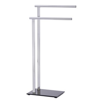 WENKO 22090100 - Stalak za peškire LAVA 42x81 cm nerđajući čelik/srebrna/crna