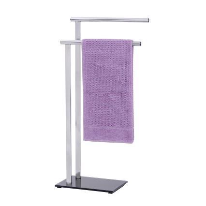 WENKO 22090100 - Stalak za peškire LAVA 42x81 cm nerđajući čelik/srebrna/crna