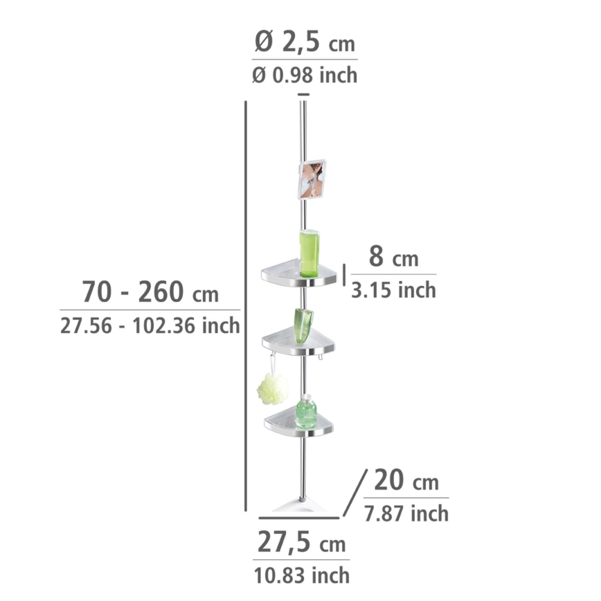 WENKO 22124100-Ugaoni element PREMIUM 27,5x260 cm srebran