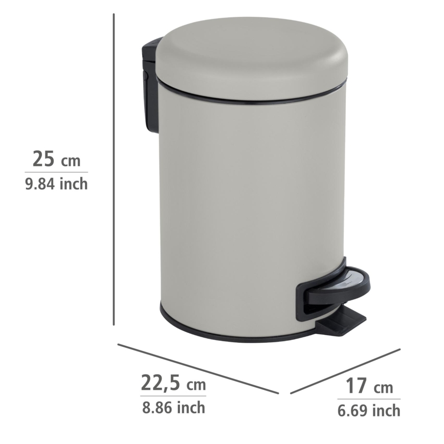 WENKO 22149100 - Korpa LEMAN 17x25 cm bež/crna