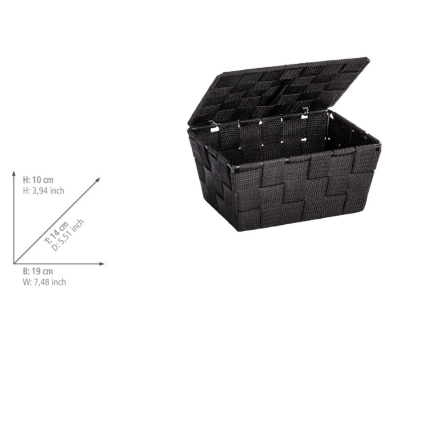 WENKO 22197100 - Koš ADRIA 19x14 cm crna