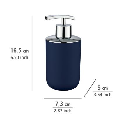 WENKO 22519100 - Dozator tečnog sapuna BRASIL 320 ml plavi/sjajni hrom
