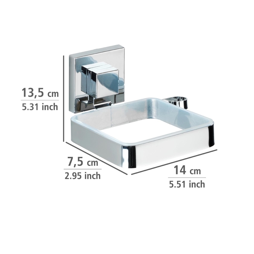 WENKO 22682100 - Držač za fen VACUUM-LOC QUADRO ED 13,5x14 cm srebrna/hrom