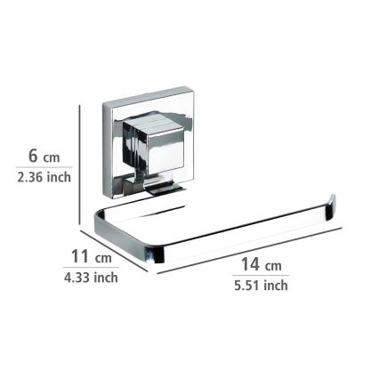 WENKO 22687100-Držač toalet papira VACUUM-LOC QUADRO ED 14x11 cm sjajni hrom