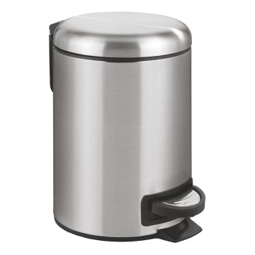 WENKO 22702100 - Kanta za smeće LEMAN 17x25 cm inox/saten/crna
