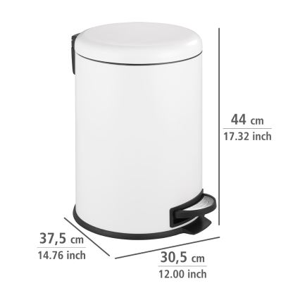 WENKO 22708100 - Korpa LEMAN 30,5x44 cm bela/crna