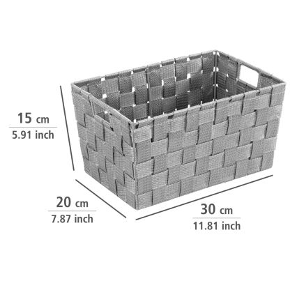 WENKO 22791100 - Korpa ADRIA 30x20 cm, siva