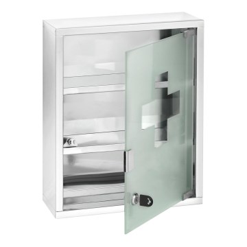 WENKO 22924100 - Ormarić za lekove 30x40 cm nerđajući čelik/srebrna