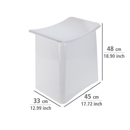 WENKO 22949100 - Stolica WING 45x48 cm bela/crna