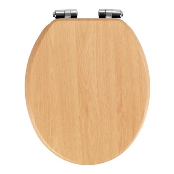 WENKO 22979100-WC toaletna daska PRIRODNI BUK 35,5x42,5 cm braon/srebrna