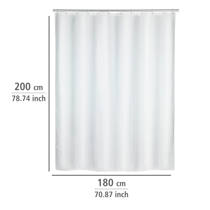 WENKO 23062100 - Zavesa za tuš PALAIS 180x200 cm bela