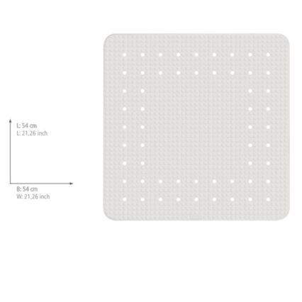 WENKO 23135100-Podloga za tuš MIRASOL 54x54 cm bela