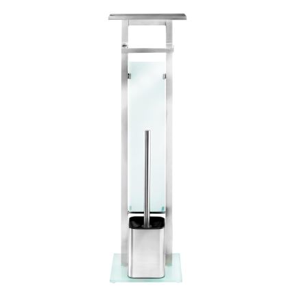 WENKO 23364100 - WC četka DEBAR 21x70,5 cm inox/satinski/bela