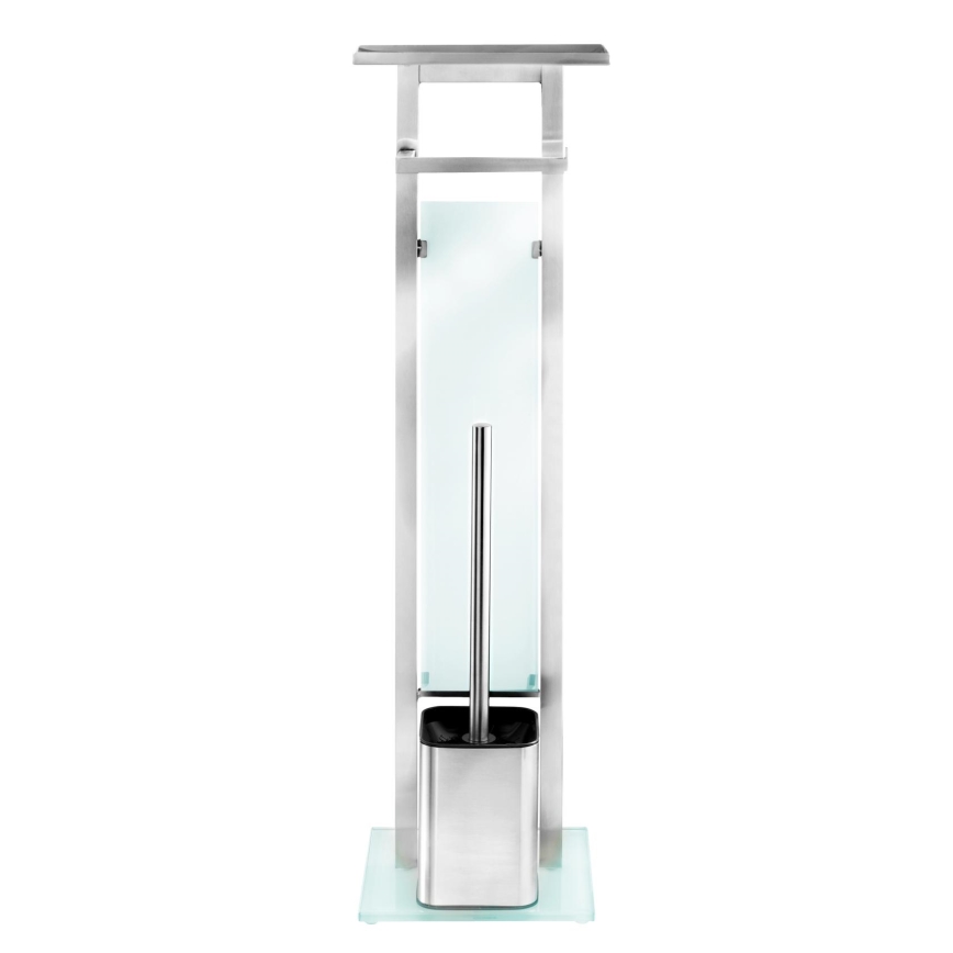 WENKO 23364100 - WC četka DEBAR 21x70,5 cm inox/satinski/bela