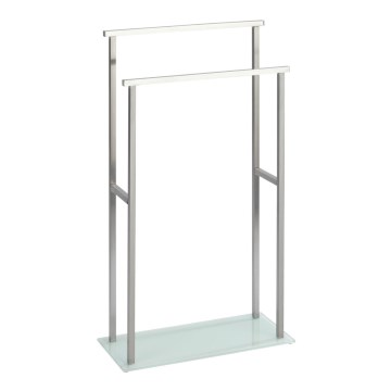 WENKO 23438100 - Stalak za peškire DEBAR 20x83 cm nerđajući čelik/satinski/bela