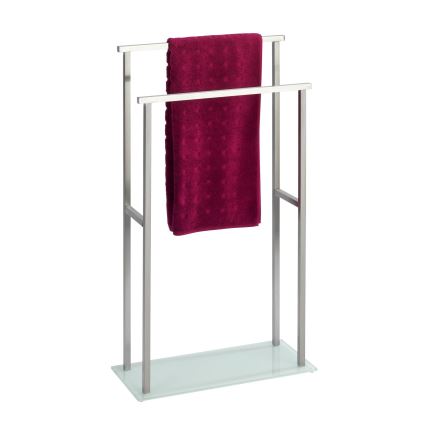 WENKO 23438100 - Stalak za peškire DEBAR 20x83 cm nerđajući čelik/satinski/bela