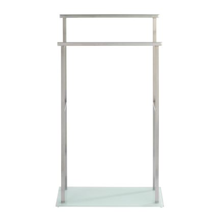 WENKO 23438100 - Stalak za peškire DEBAR 20x83 cm nerđajući čelik/satinski/bela