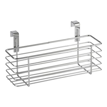 WENKO 2344100 - Korpa SLIM 24x11,5 cm sjajni hrom/crna