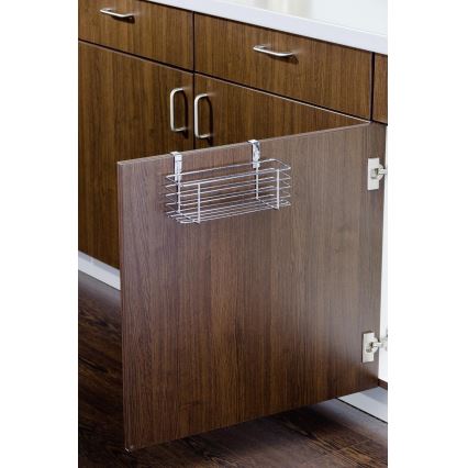 WENKO 2344100 - Korpa SLIM 24x11,5 cm sjajni hrom/crna