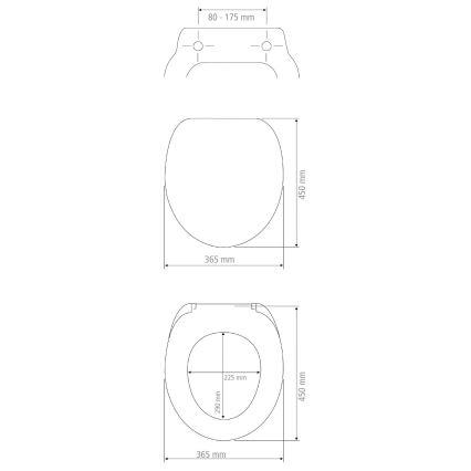 WENKO 23533100-WC toaletna daska 300/350 KG WC sedište 36,5x45 cm šarena/srebrna