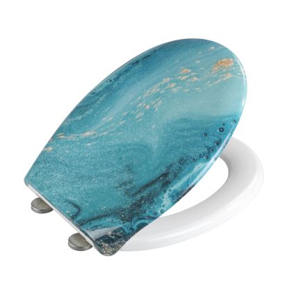 WENKO 23571100-WC WC daska 300/350 KG 44,5x37 cm šarena/srebrna