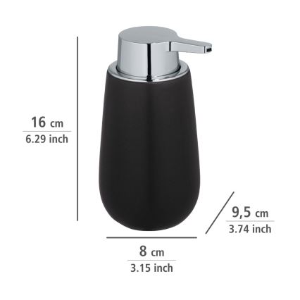 WENKO 23652800 - Dozator za tečni sapun BADI 320 ml crni
