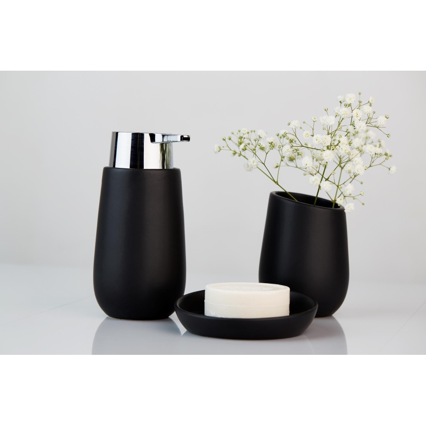 WENKO 23653100 - Posuda za sapun BADI 11,5x3 cm crna