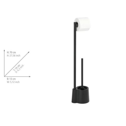 WENKO 23804100 - WC četka AVOLA 13x70 cm inox/crna