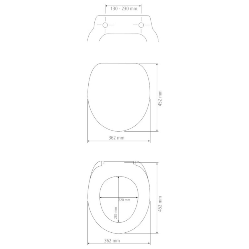 WENKO 23827100-WC daska SEDILO 45,2x36,2 cm crna/srebrna
