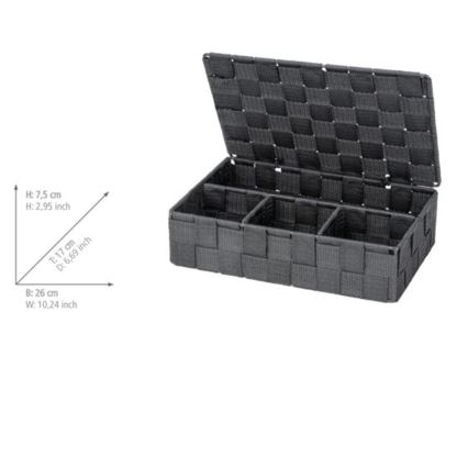 WENKO 24223100 - Korpa ADRIA 26x17 cm siva/antracit