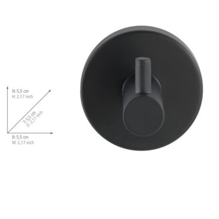 WENKO 24232100-Kuka BOSIO BLACK 5,5x5,5 cm nerđajući čelik/srebrna