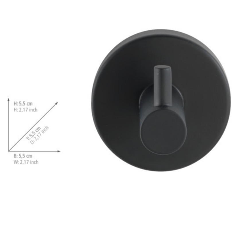 WENKO 24232100-Kuka BOSIO BLACK 5,5x5,5 cm nerđajući čelik/srebrna