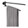 WENKO 24238100-Držač za peškire BOSIO BLACK 5,5x43 cm nerđajući čelik/srebrna