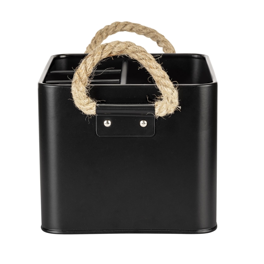 WENKO 24328100 - Kutija za odlaganje GARA 19x13 cm crna
