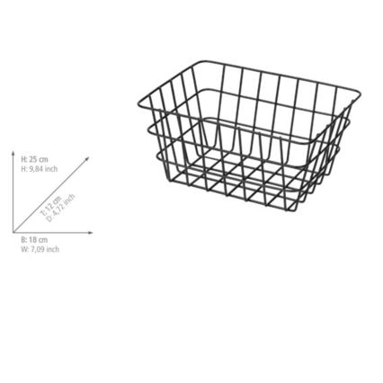 WENKO 24371100 - Korpa VIANA 18x25 cm crna